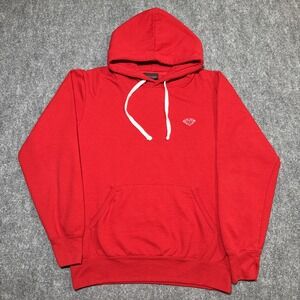 Diamond Supply Co. Hoodie Men's Size‎ Medium Solid Red Embroidered Logo